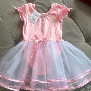 New with tags, pink leotard with tutu
